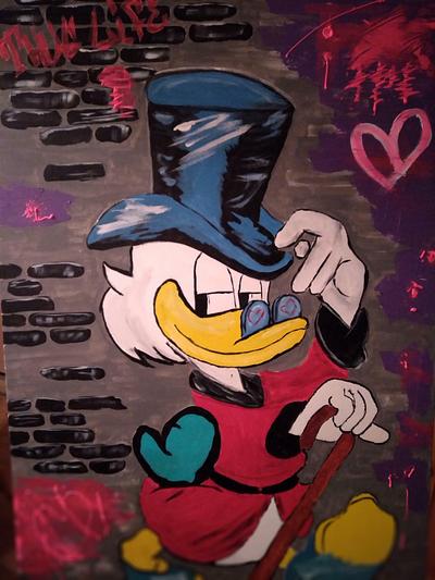 Scrooge mc duck acrylic grafitti