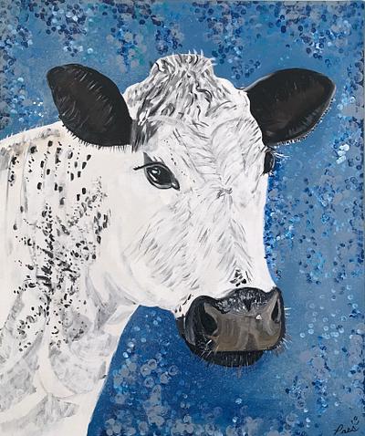 Speckle Park Cow ORIGINAL acrylic painting
