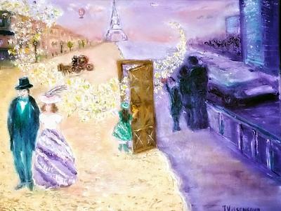 Paris. Door between worlds. surrealism