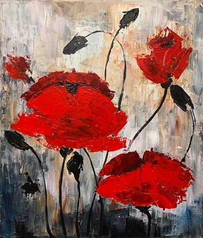 Poppies painting