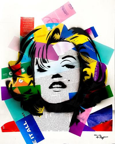 Marilyn Monroe Collage and Spray