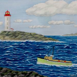 Fishing Boat & Lighthouse
