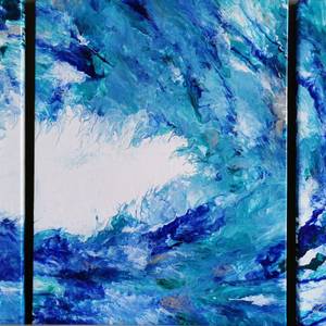 Blue Wave Triptych
