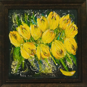 12 Yellow Tulips