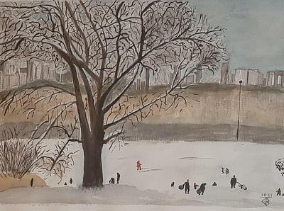 Winter Interlude at Riverdale Park, Toronto