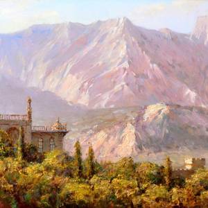 The old fortress near the mountains