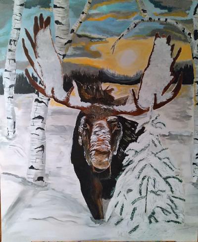 Moose Painting
