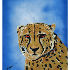 Cheetah Oil Painting Digital Print