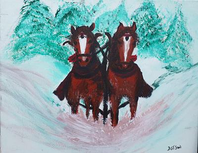 Two horse sleigh