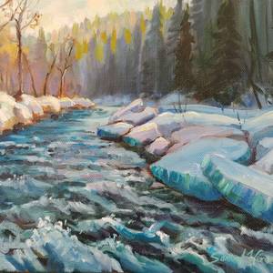 Débâcle sur la rivière au Saumon