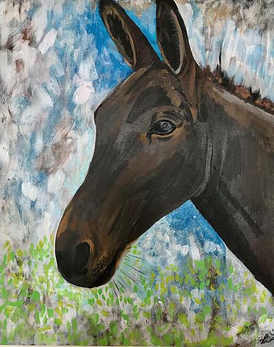 Mule horse Original Acrylic painting