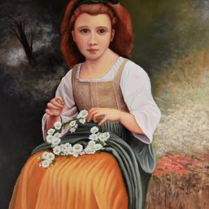 Study of Bouguereau’s Child Braiding a Crown