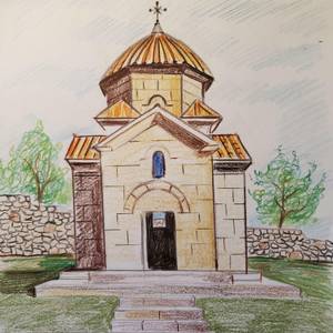 Karmravor church.Armenia .