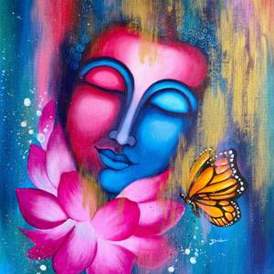 Buddha acrylic painting “Inner Peace”