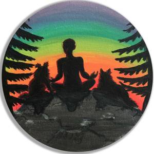 Chakra meditation in nature