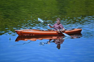 Silas in his Kayak
