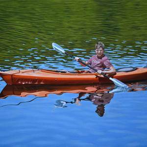 Silas in his Kayak