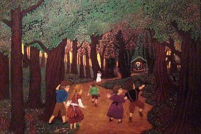 On a visit to the grandmother based on fairy tales