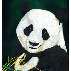 Panda Oil Painting Digital Print