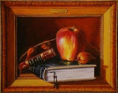 Apple book and Frame
