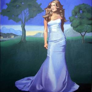 Woman in a Blue Dress
