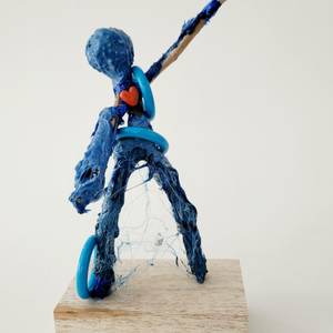 Man in blue