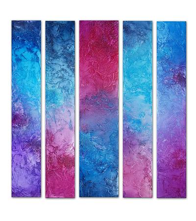 Pillars of colors - Quintet on magenta