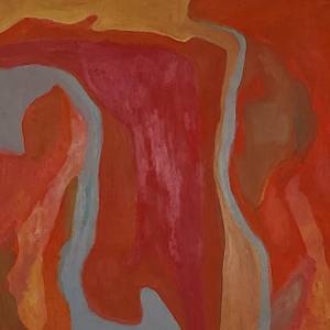 Red Hot Antiquity, oil on  canvas, 30 by 30 by 2