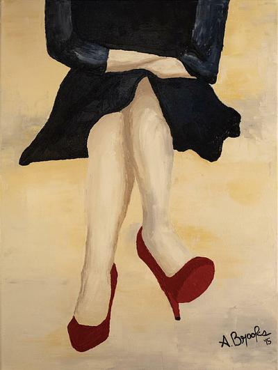 Lady in Red Shoes