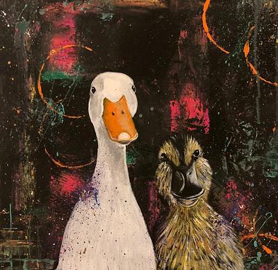 Abstract ducks