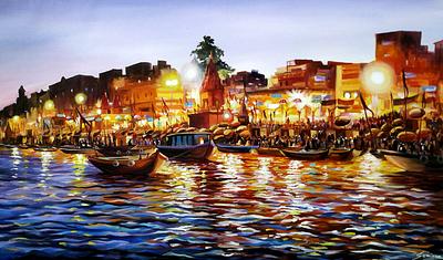 Beauty of Evening Varanasi Ghats