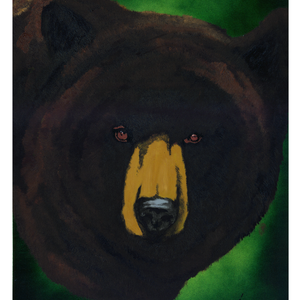 Brown Bear Oil Painting Digital Print
