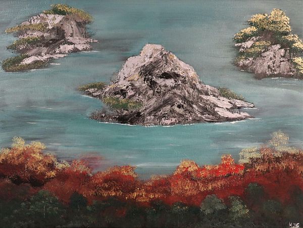 Floating Islands Painting Oil Arto Galleria